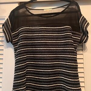 Skies Are Blue Sheer Shoukder Shirt